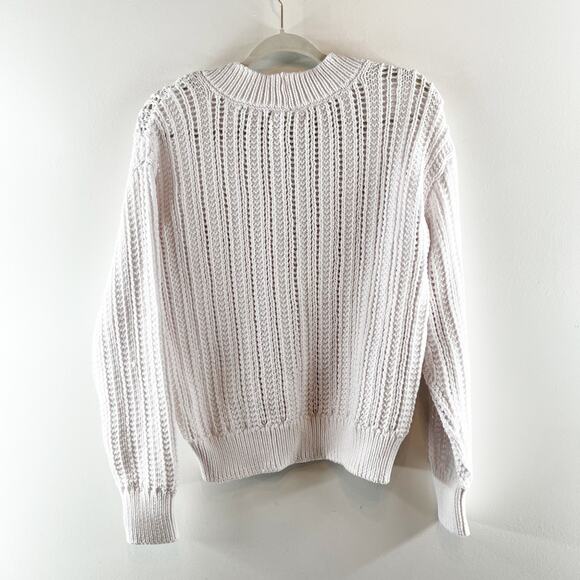 Design History V Neck Long Sleeve Chunky Sweater White XS - Picture 4 of 4